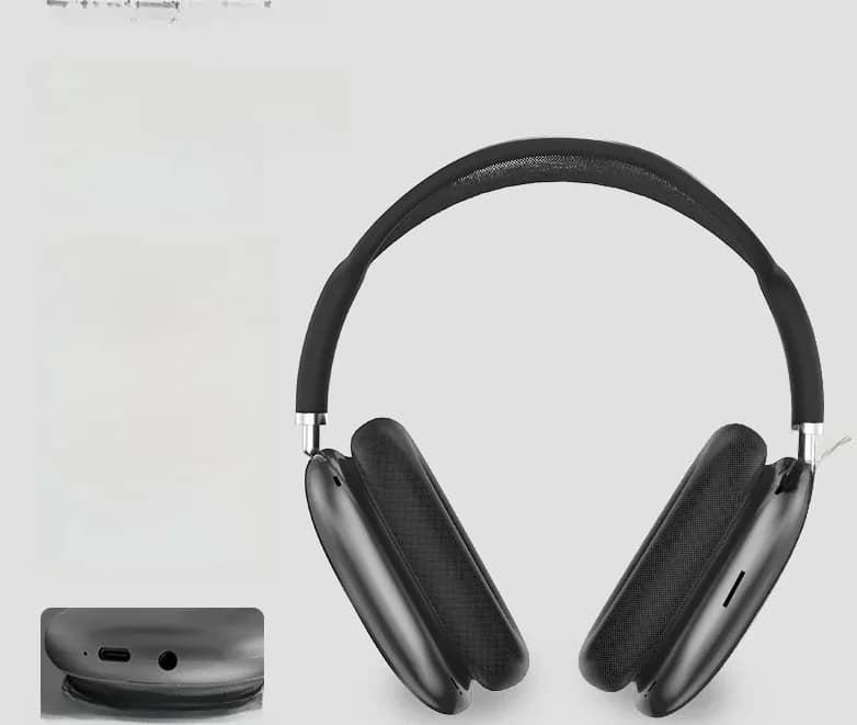 سماعات رأس بلوتوث 5.4 فوق الأذن مع مقبض دوار وراديو FM
