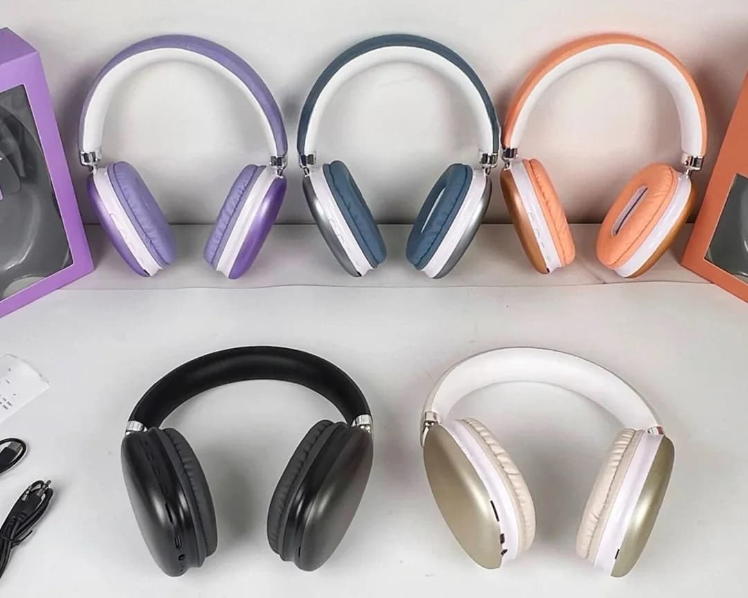 سماعات رأس لاسلكية فوق الأذن مع Bluetooth 5.4 وعمر بطارية طويل